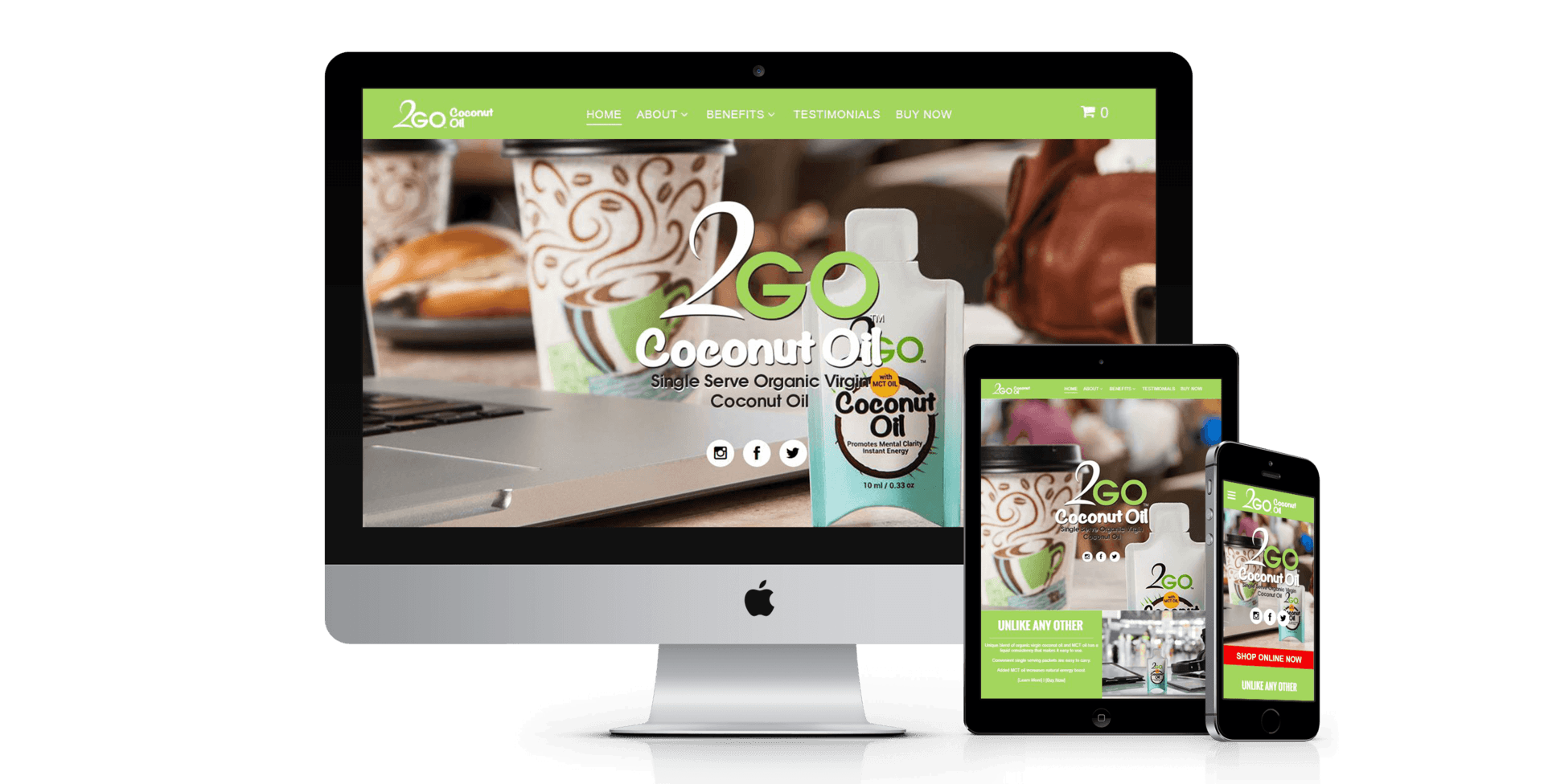 2go Coconut website design screenshot
