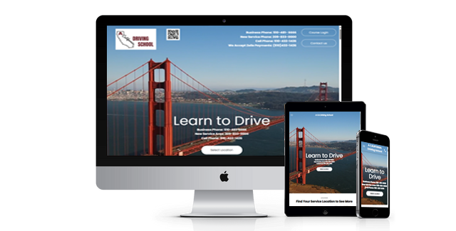 A CALIFORNIA Driving School website design screenshot