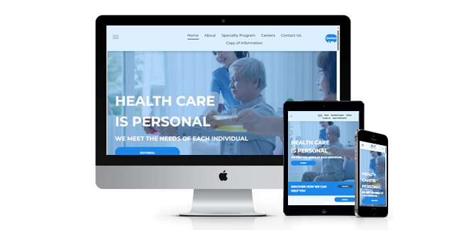 AY Home Health Care website design screenshot