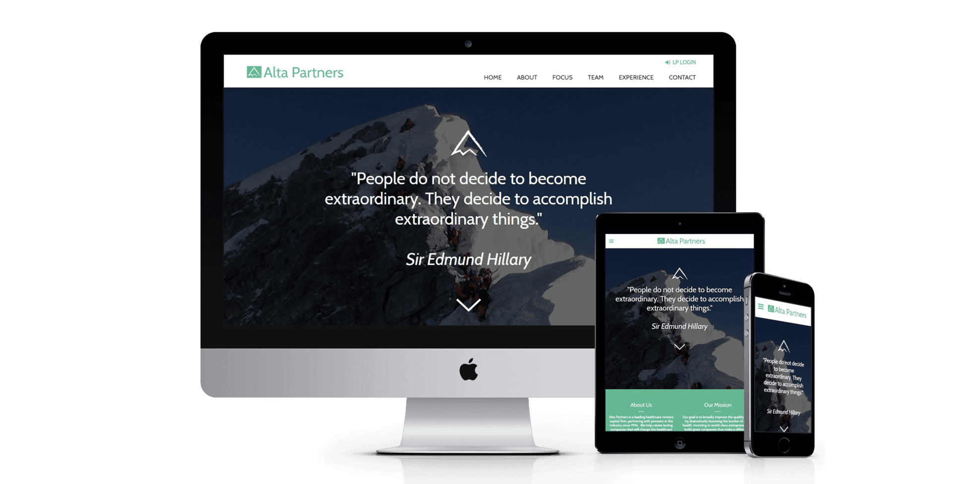 Alta Partners website design screenshot