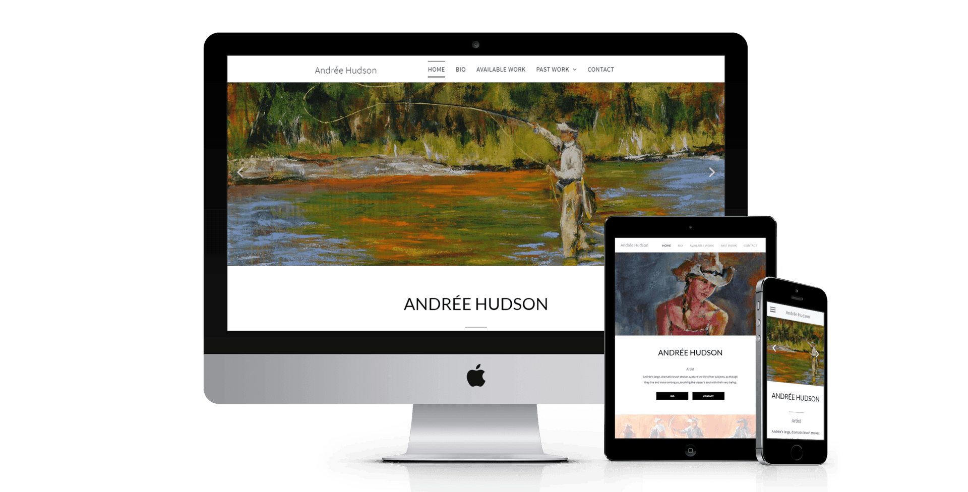 Andree Hudson Art website design screenshot