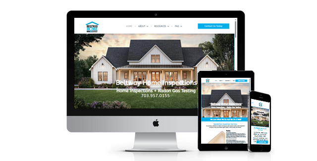 Beltway Home Inspections website design screenshot