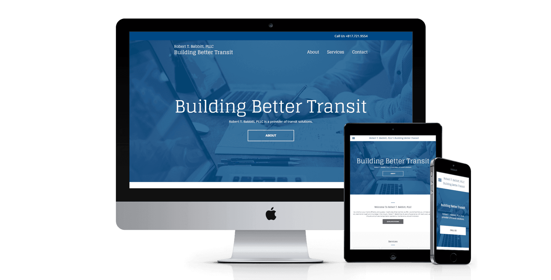 Building Better Transit website design screenshot