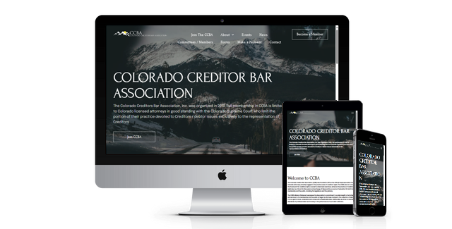 Colorado Creditor Bar Association website design screenshot