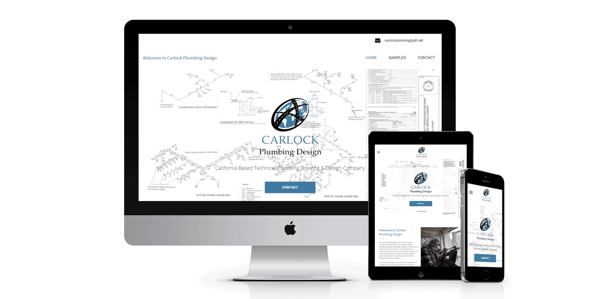 Carlock Plumbing website design screenshot
