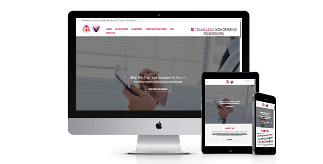 Dental Sleep Medicine & Cranio Facial Pain website design screenshot