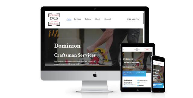 Dominion Craftsman Services website design screenshot