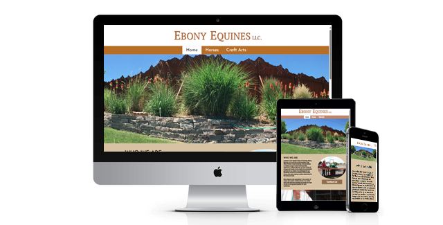 Ebony Equines website design screenshot