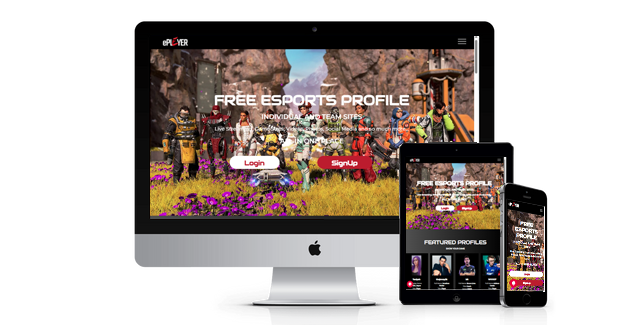 Esports Epleyer website design screenshot