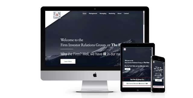Firm Group website design screenshot