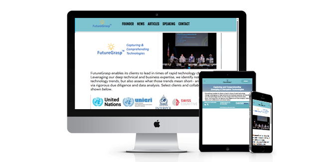 Future Grasp website design screenshot