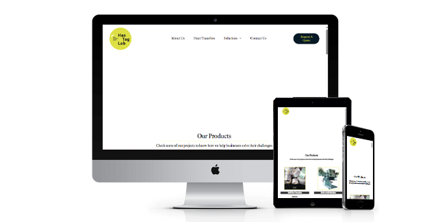 Has Tag Lab website design screenshot