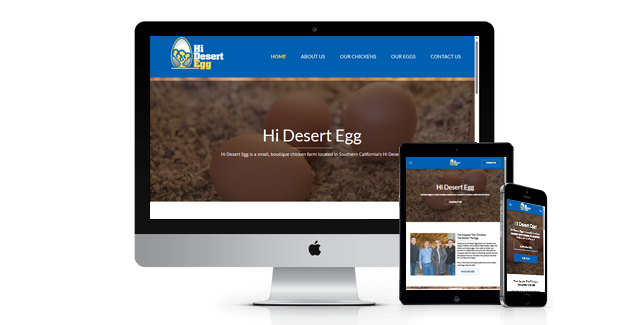 Hi Dessert Egg website design screenshot