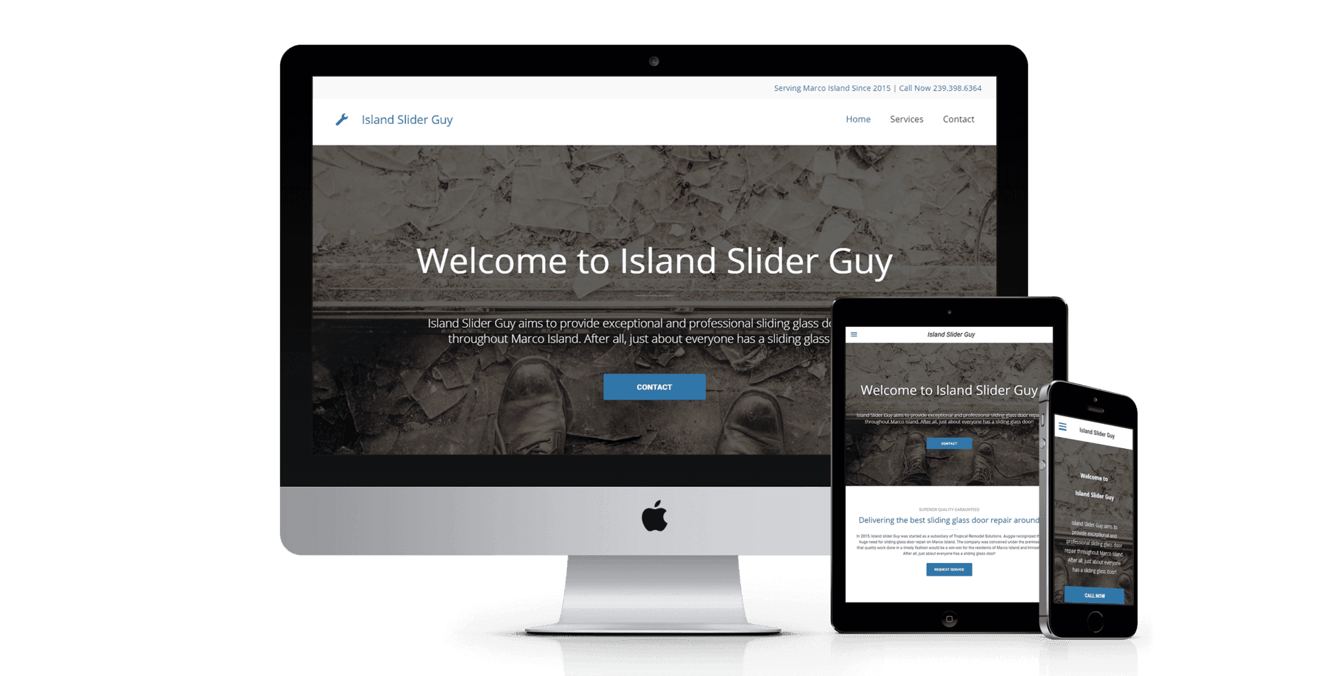 Island Slider Guy website design screenshot