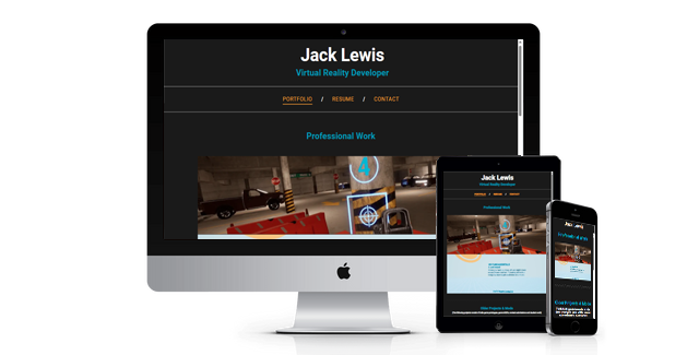 Jack Lewis website design screenshot