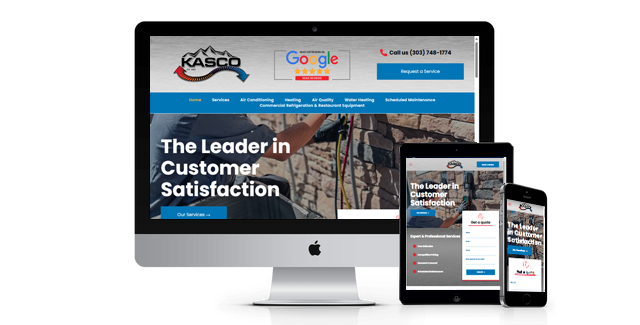Kasco HVAC website design screenshot