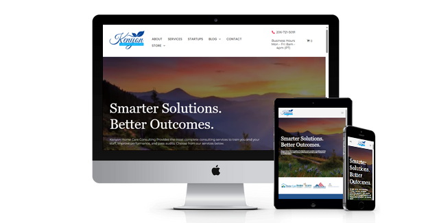 Kenyon Homecare Consulting website design screenshot