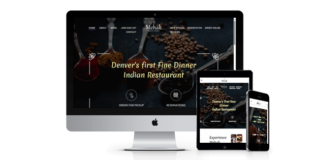 Mehak Denver website design screenshot