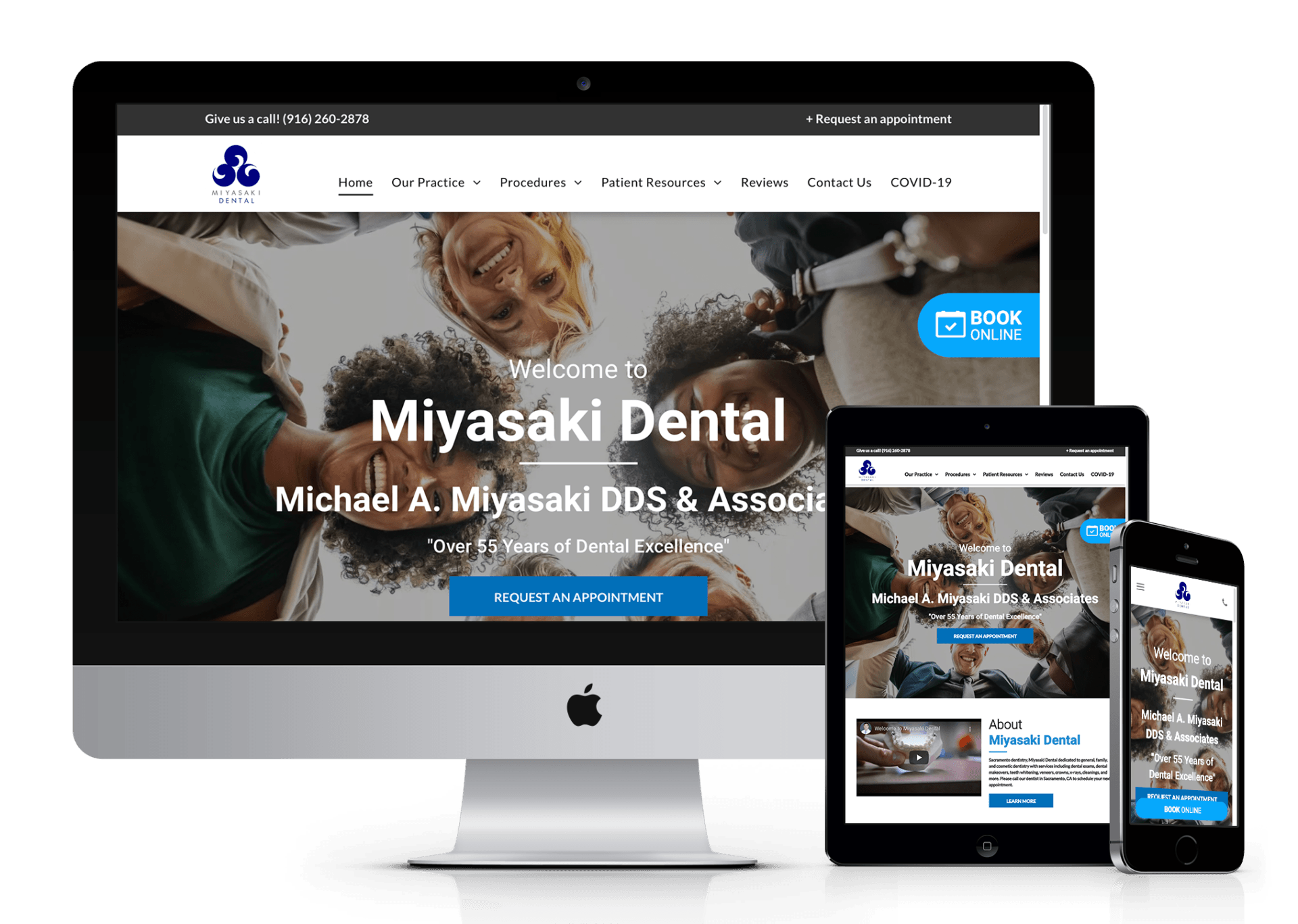 Miyazaki Dental website design screenshot