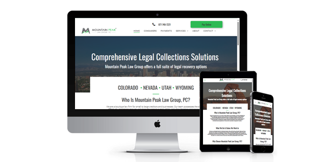Mountain Peak Law Group LLC website design screenshot