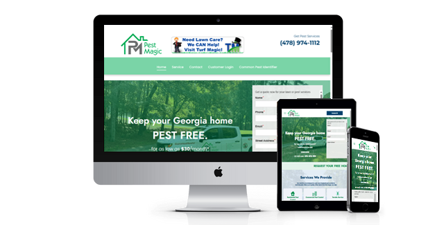 Pest Magic website design screenshot