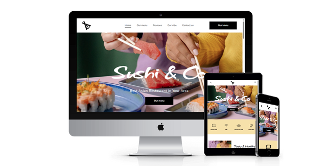 Sushi & Co website design screenshot