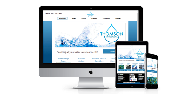 Thompson Water Media website design screenshot