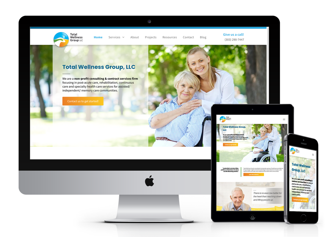 Total Wellness Group website design screenshot
