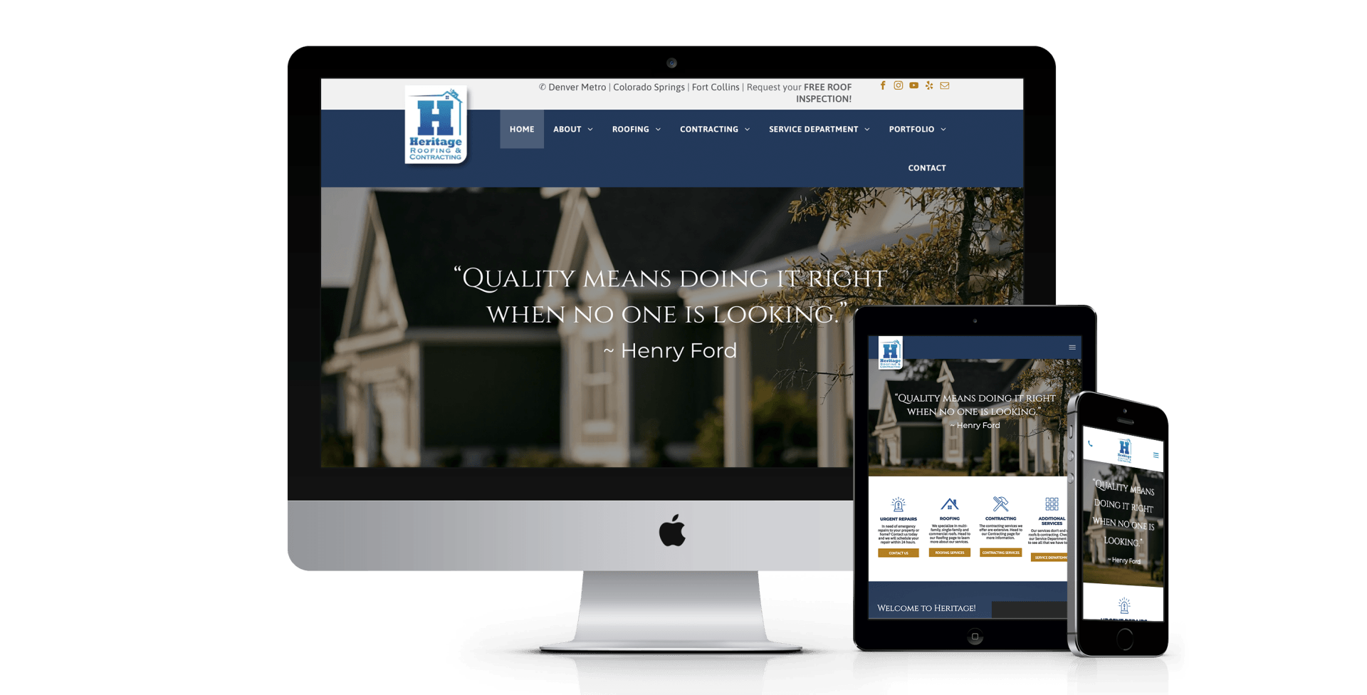 Construction website design example