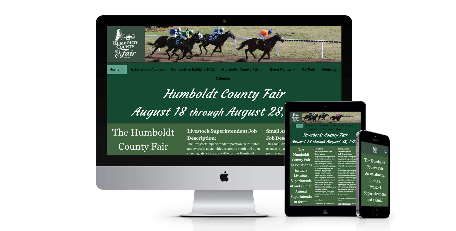 Humbold Couty Fair website design screenshot