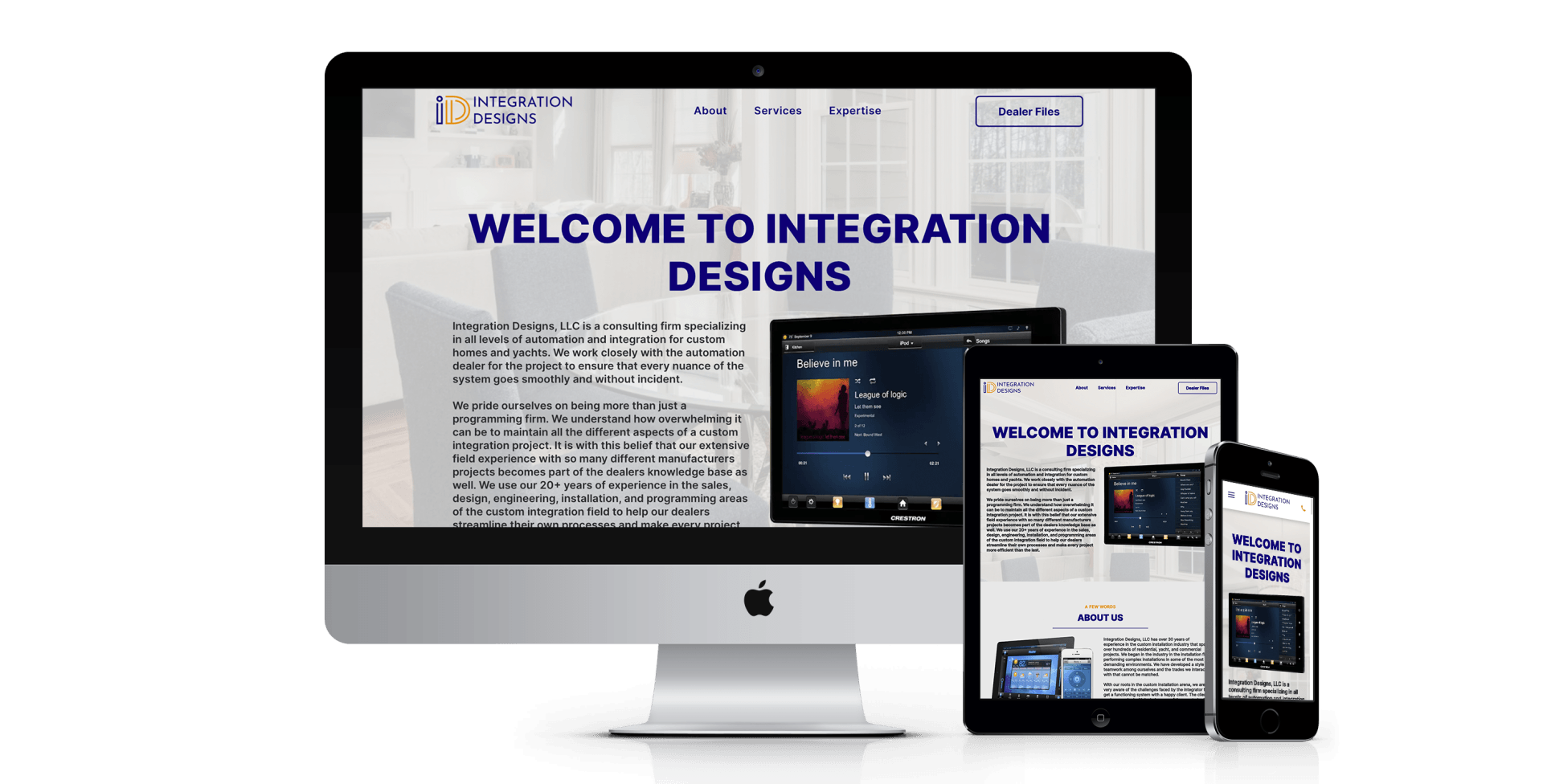Integration Design website design screenshot