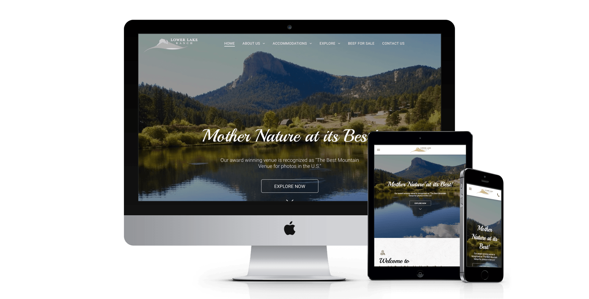 Lower Lake Ranch website design screenshot