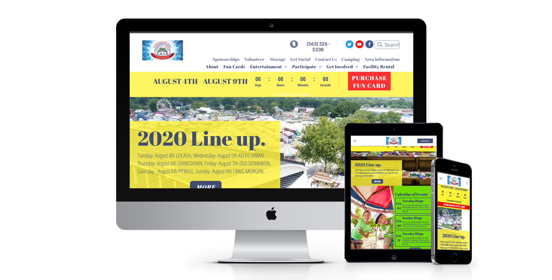 Mississippi Valley Fair website design screenshot