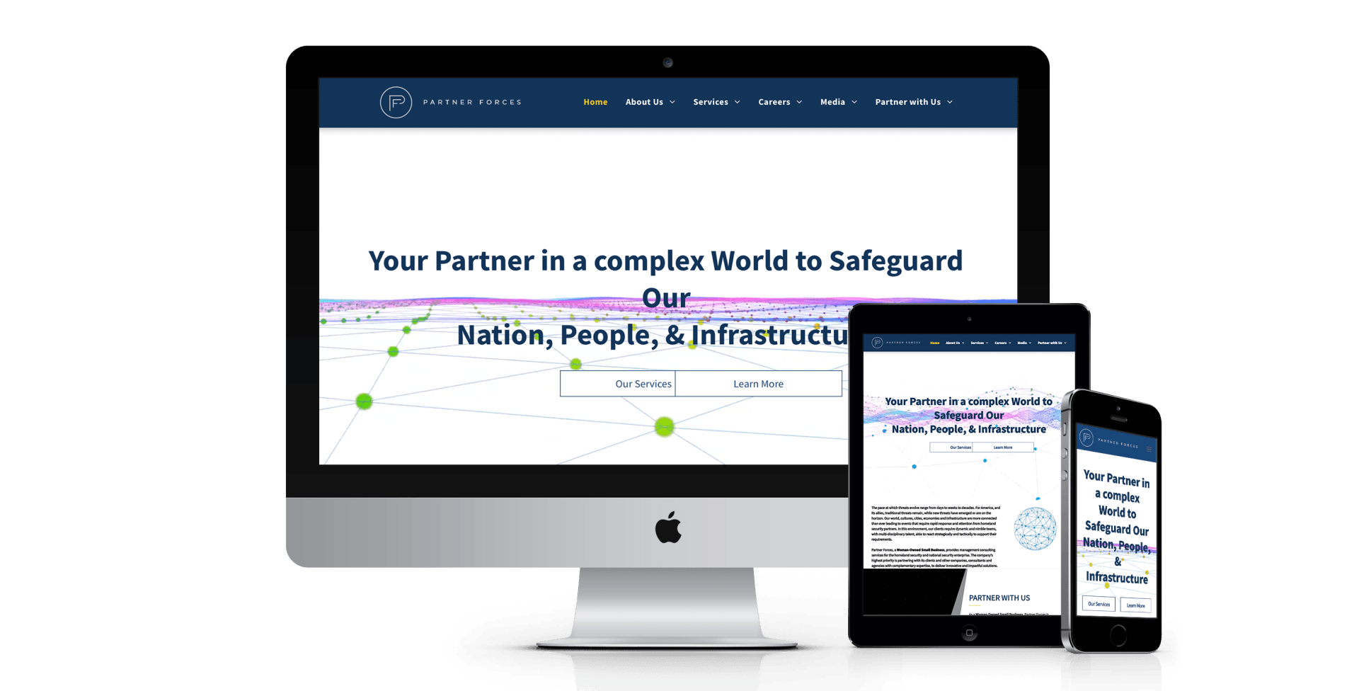 Partner Forces website design screenshot