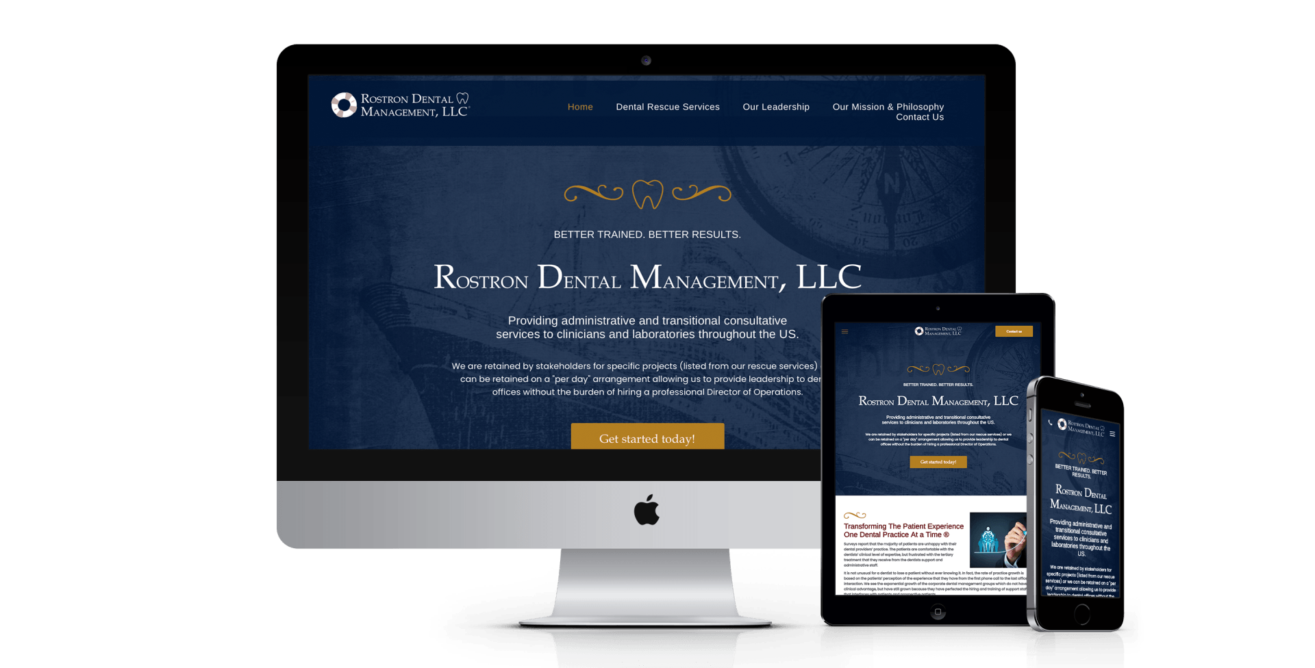 Rostron Dental website design screenshot