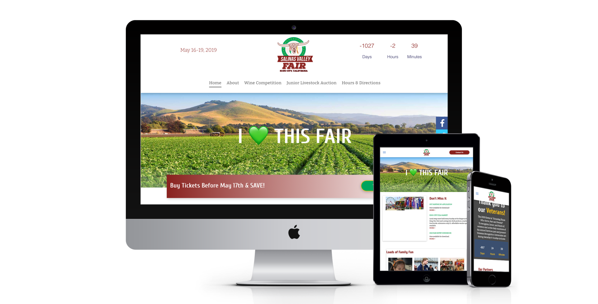 Salinas Valley Fair website design screenshot