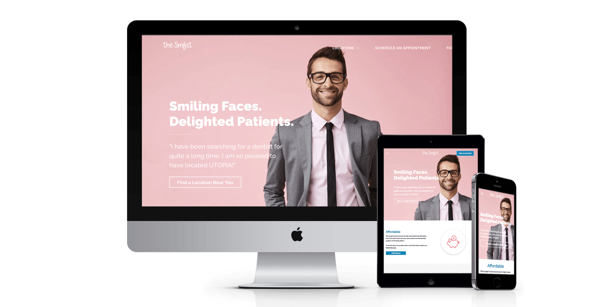 The Smilist website design screenshot