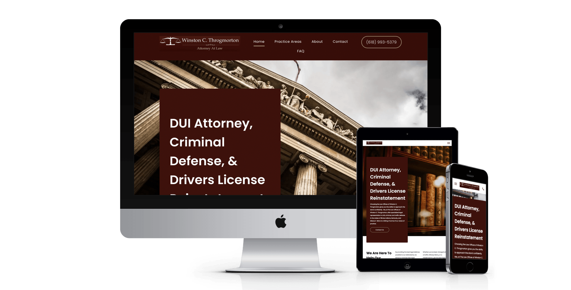 Winston C Throgmorton website design screenshot