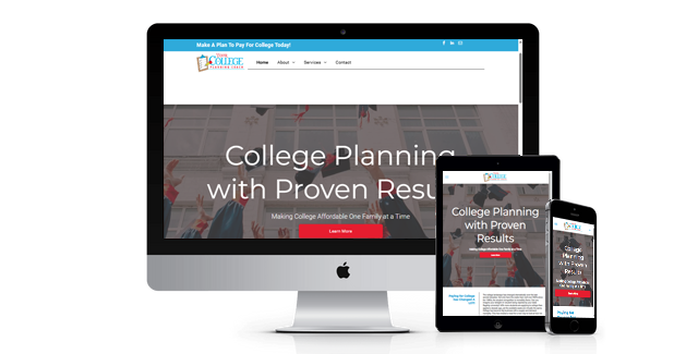 Your College Planning Coach website design screenshot