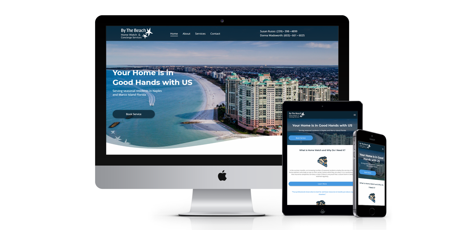 By The Beach website design screenshot