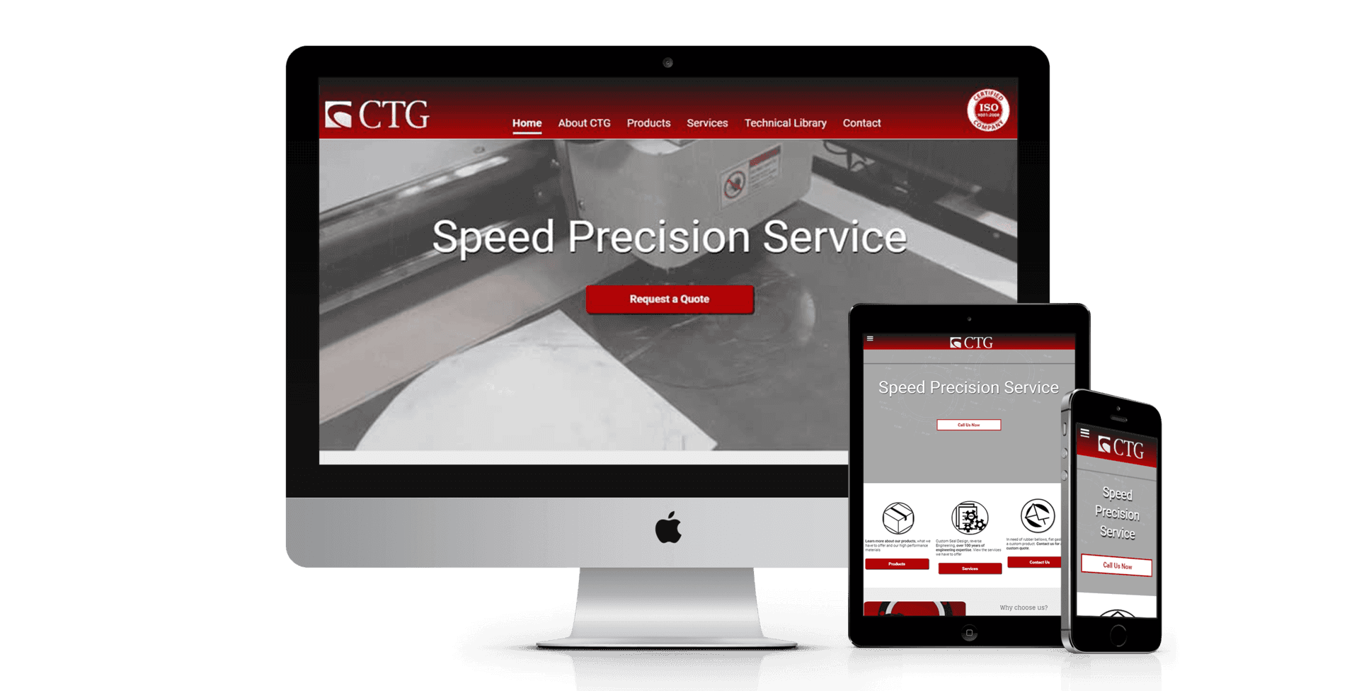 CT Gasket website design screenshot