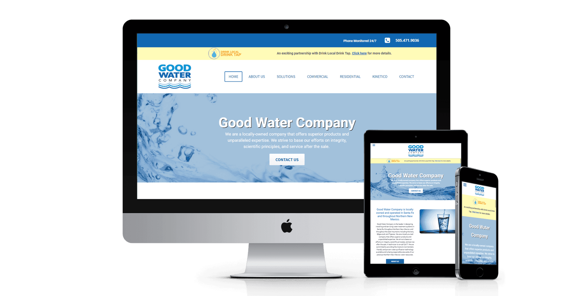 Good Water website design screenshot