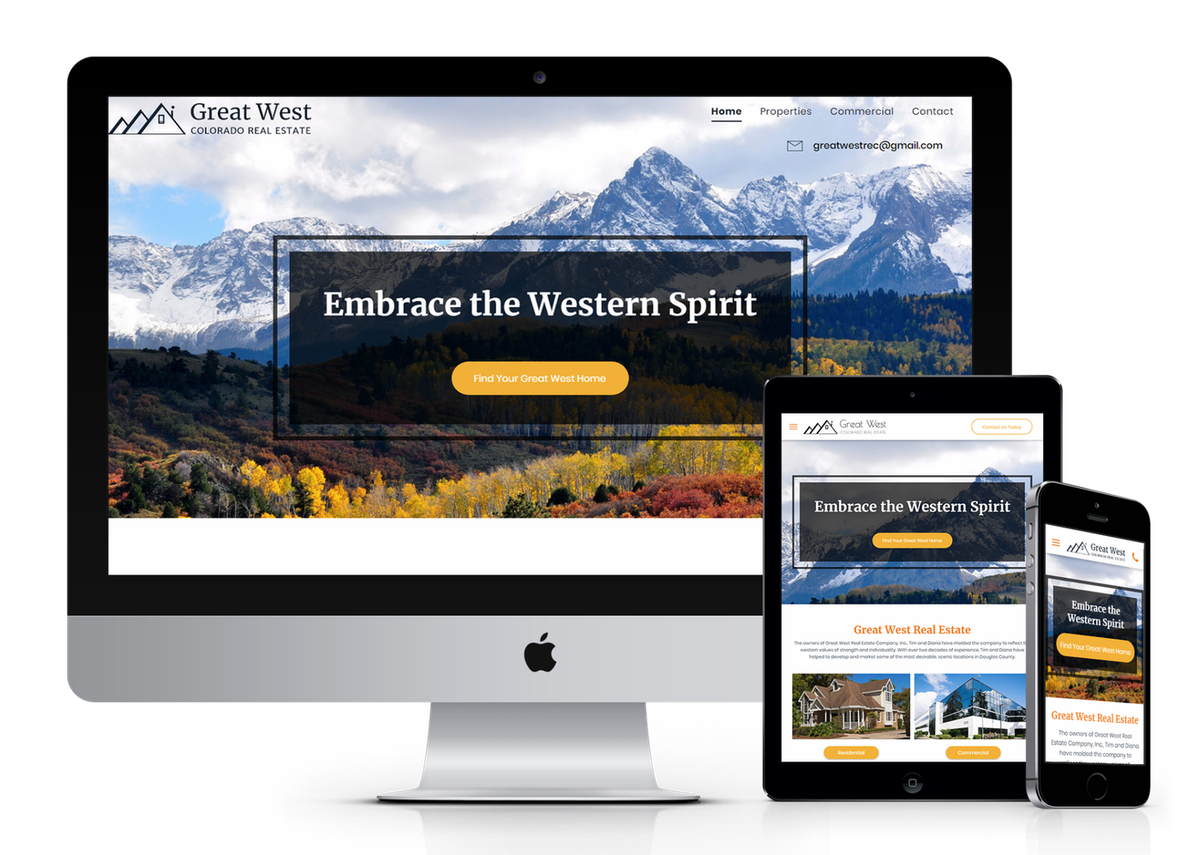 Great West Real Estate website design screenshot