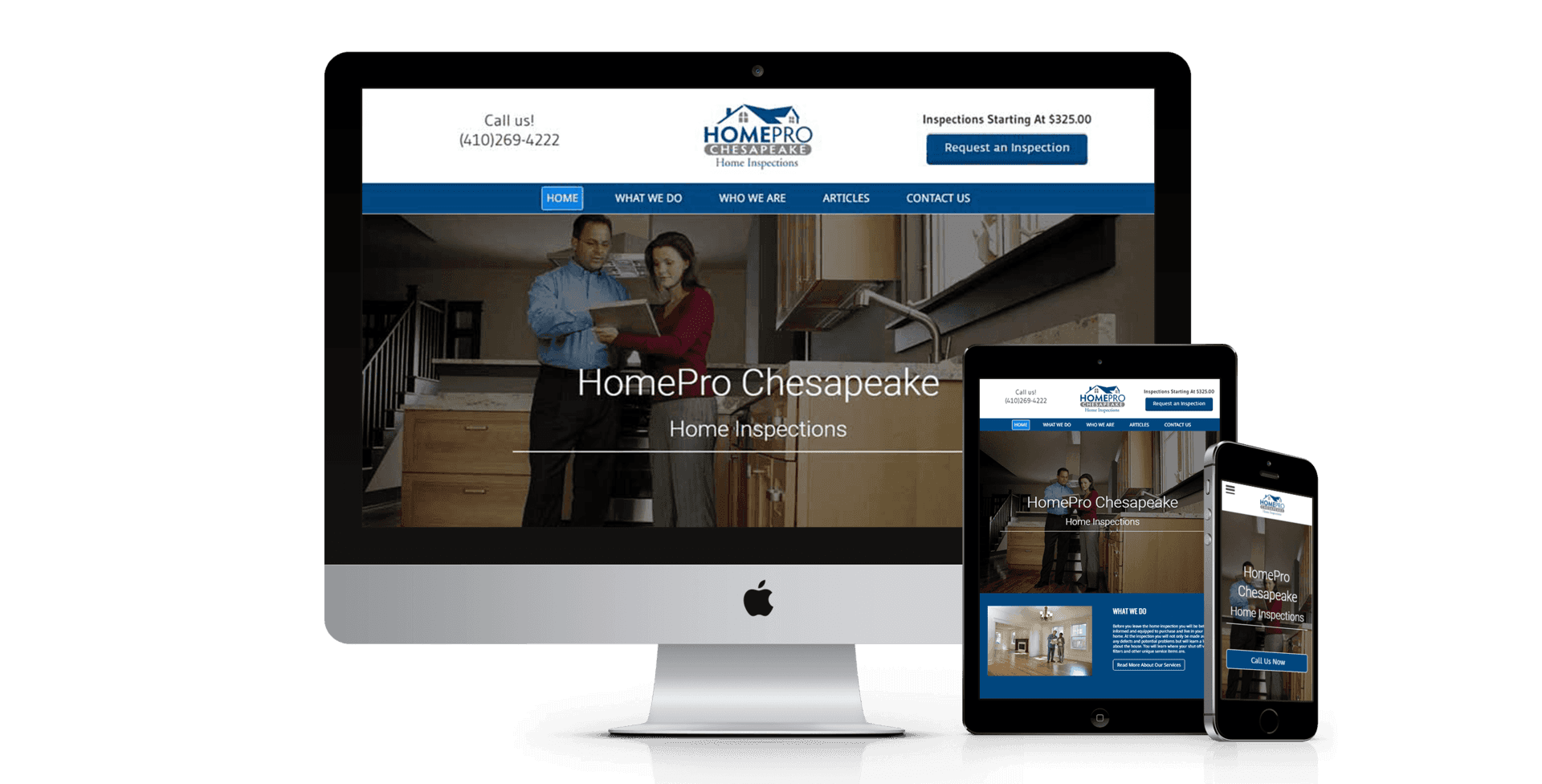 Home Pro Chesapeake website design screenshot