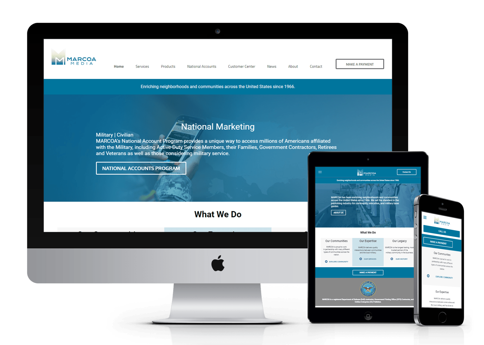 Marcoa website design screenshot