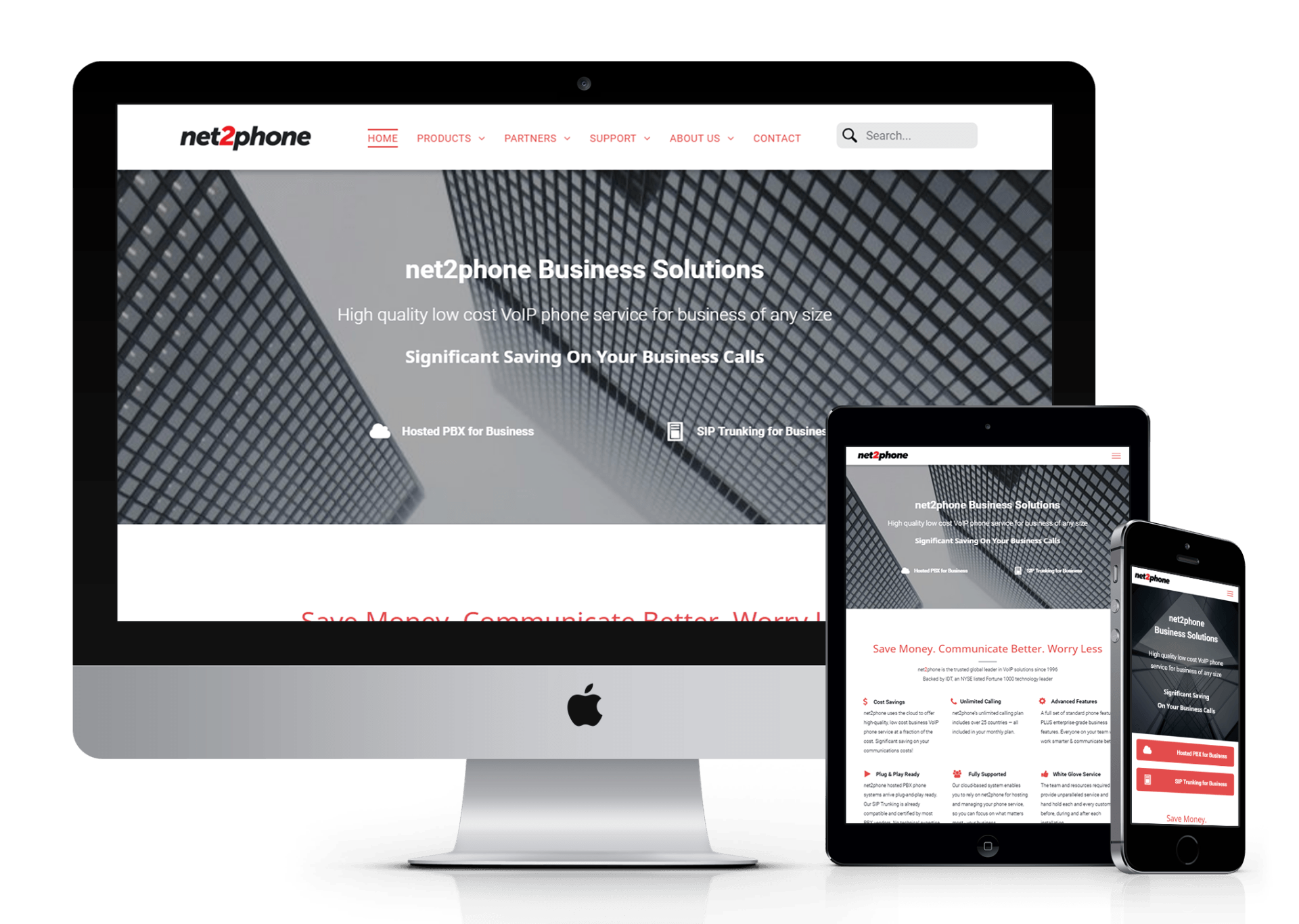 Net 2 Phone website design screenshot