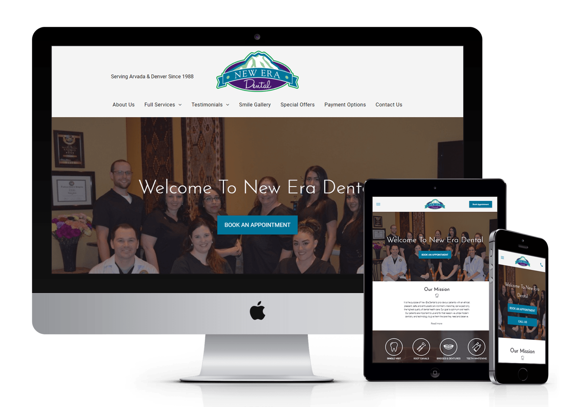 New Era Dental website design screenshot
