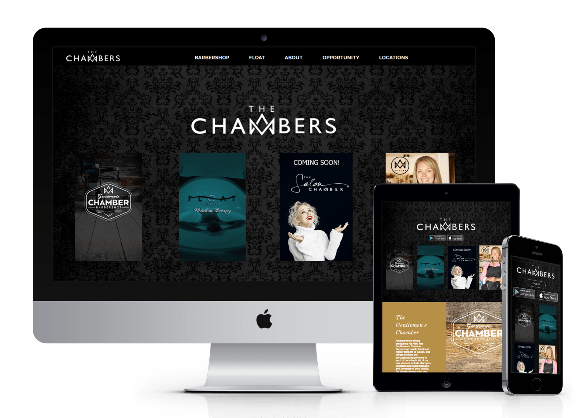 The Chambers Of Tucson Mall website design screenshot