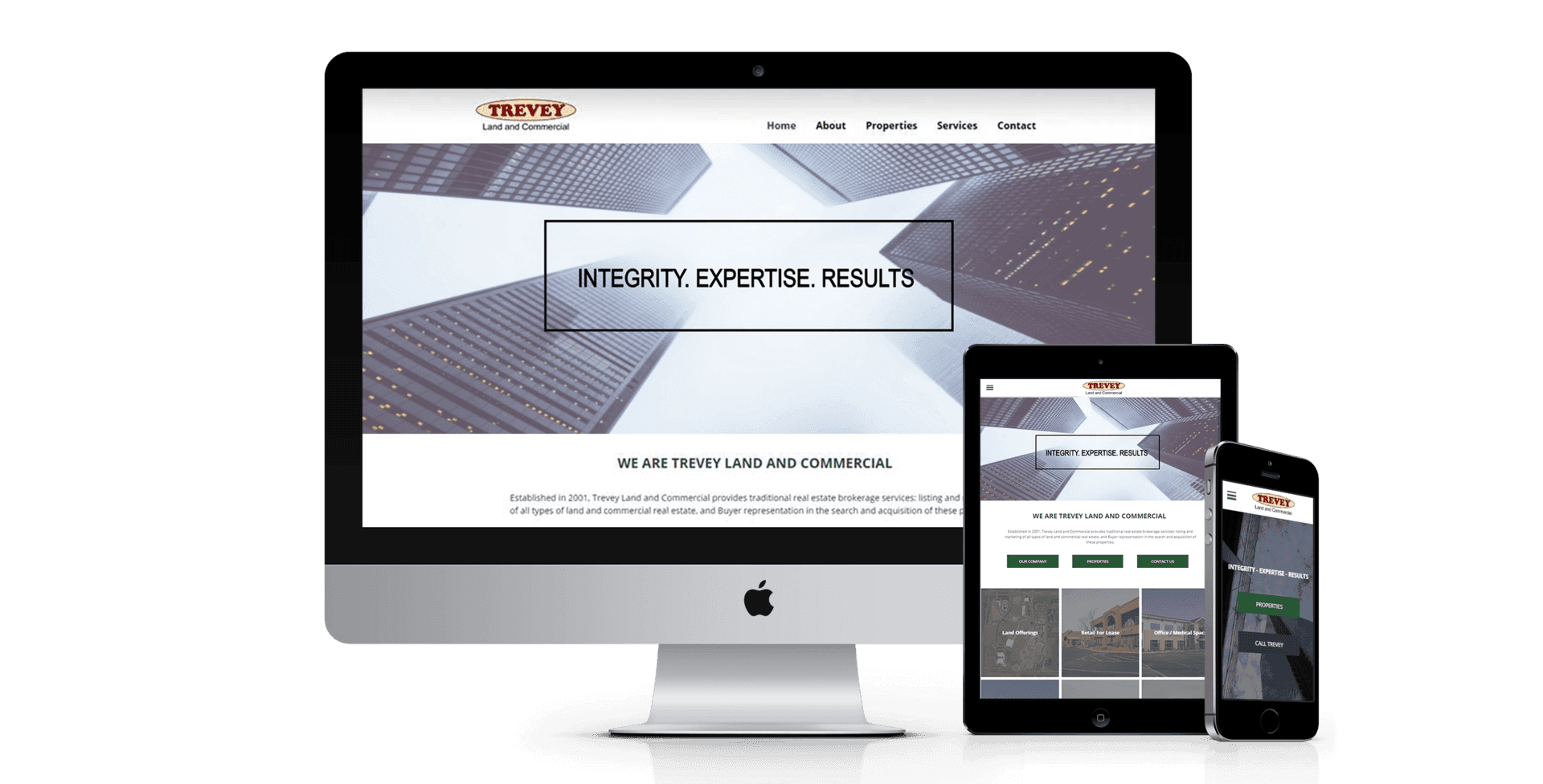 Trevey website design screenshot