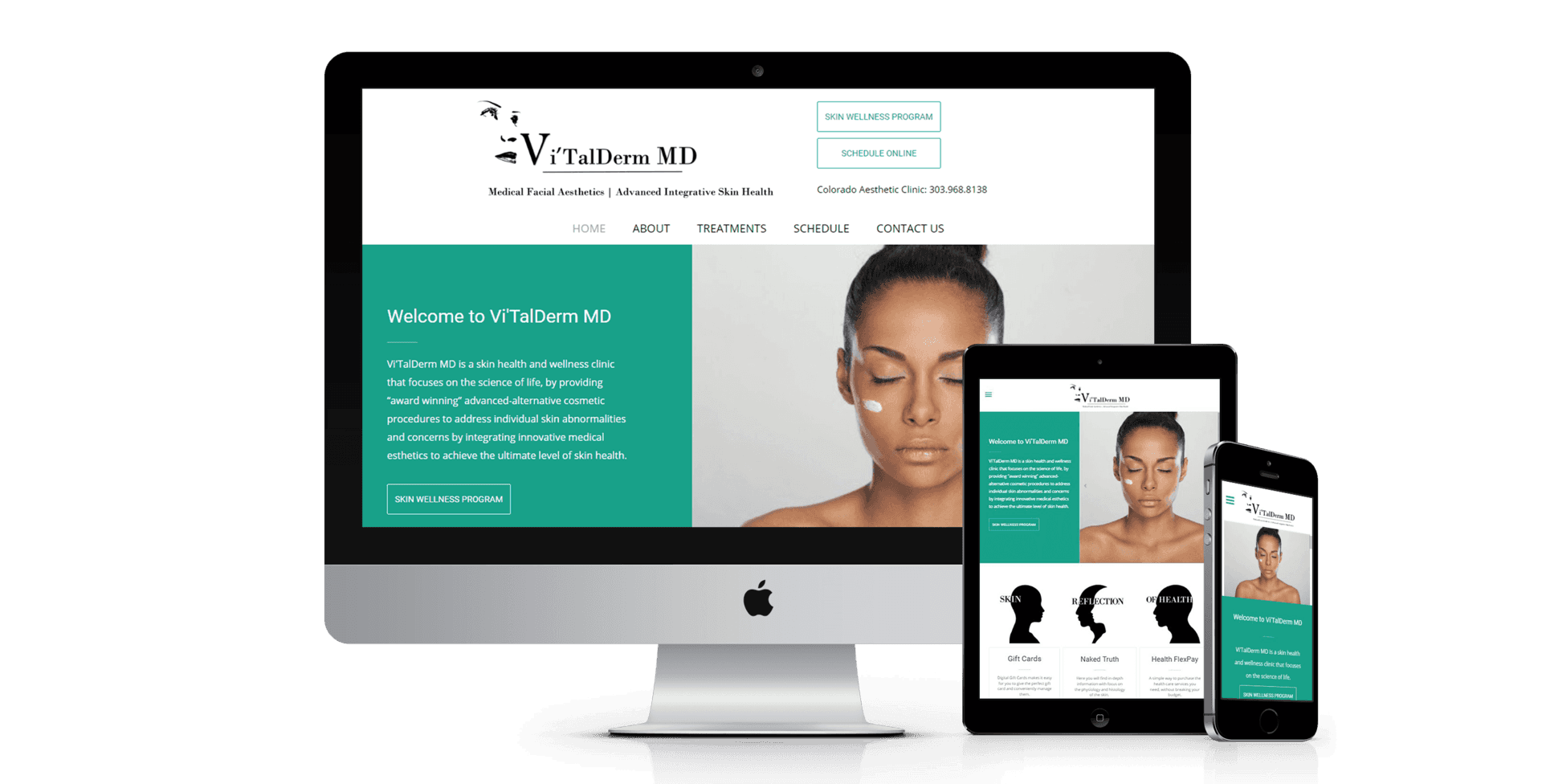 Vi'TalDerm MD website design screenshot